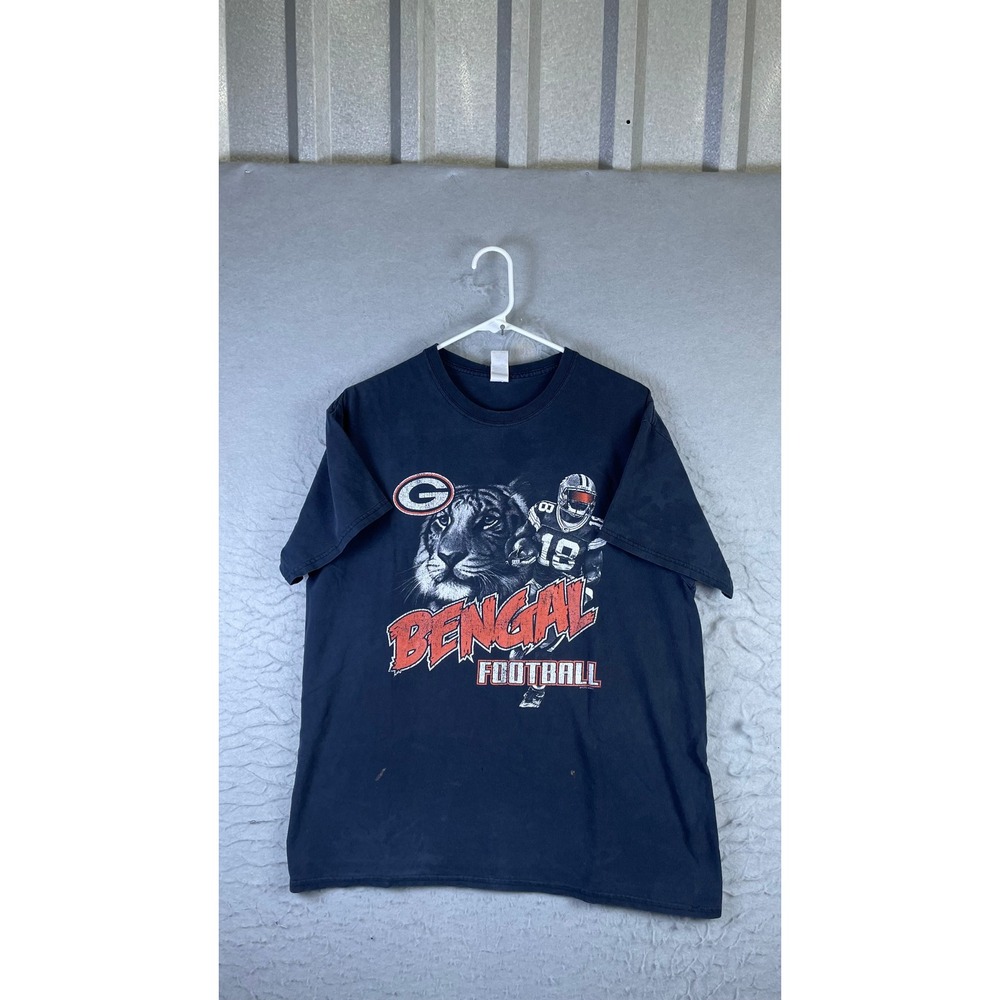 Gildan T-Shirt Mens Large Navy Blue Good Bengal Football Graphic Tee